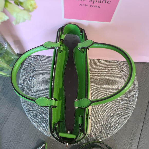 Kate Spade Green Wicker Bag & Wallet Set - Like new - Picture 9 of 16